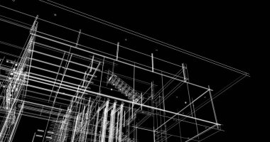 soyut mimari duvar kağıdı tasarımı, dijital konsept arkaplan