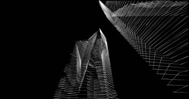 soyut mimari duvar kağıdı tasarımı, dijital konsept arkaplan