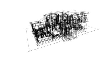 soyut mimari duvar kağıdı tasarımı, dijital konsept arkaplan