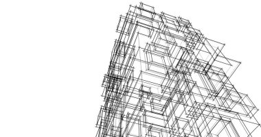 soyut mimari duvar kağıdı tasarımı, dijital konsept arkaplan