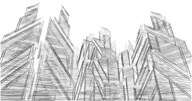 soyut mimari duvar kağıdı tasarımı, dijital konsept arkaplan