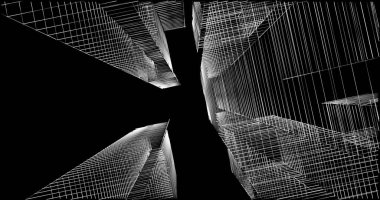 soyut mimari duvar kağıdı tasarımı, dijital konsept arkaplan