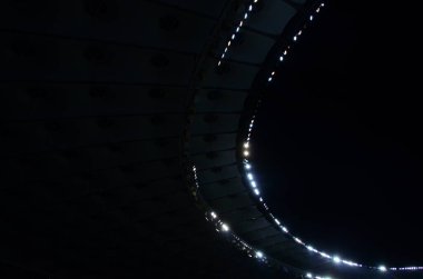 Bulanık soyut ışıklar gece şehrin arka planı