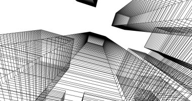 soyut mimari duvar kağıdı tasarımı, dijital konsept arkaplan