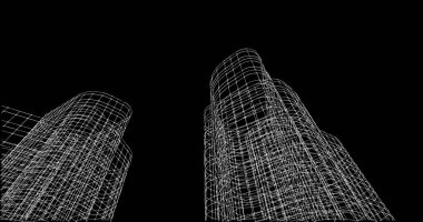 soyut mimari duvar kağıdı tasarımı, dijital konsept arkaplan