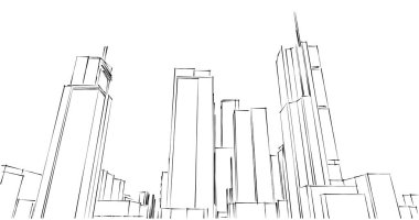 soyut mimari duvar kağıdı tasarımı, dijital konsept arkaplan