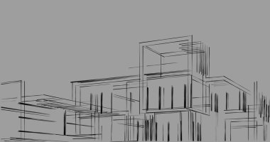 soyut mimari duvar kağıdı tasarımı, dijital konsept arkaplan