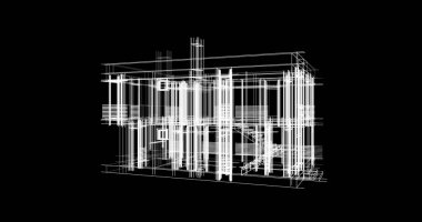 soyut mimari duvar kağıdı tasarımı, dijital konsept arkaplan