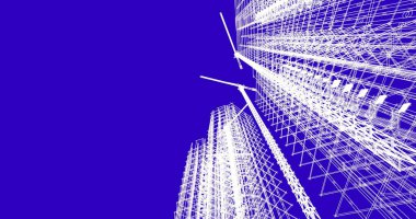 soyut mimari duvar kağıdı tasarımı, dijital konsept arkaplan