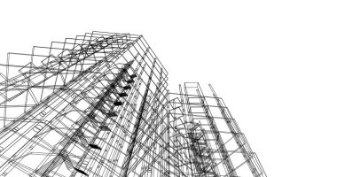 soyut mimari duvar kağıdı tasarımı, dijital konsept arkaplan