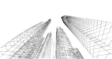 soyut mimari duvar kağıdı tasarımı, dijital konsept arkaplan