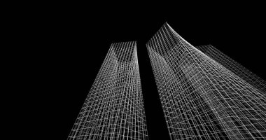 soyut mimari duvar kağıdı tasarımı, dijital konsept arkaplan