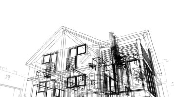 soyut mimari duvar kağıdı tasarımı, dijital konsept arkaplan