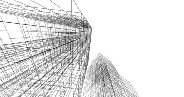 soyut mimari duvar kağıdı tasarımı, dijital konsept arkaplan