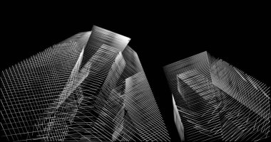 soyut mimari duvar kağıdı tasarımı, dijital konsept arkaplan