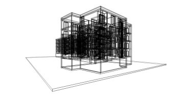 soyut mimari duvar kağıdı tasarımı, dijital konsept arkaplan