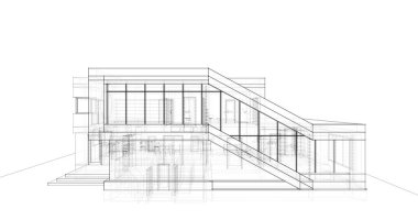 soyut mimari duvar kağıdı tasarımı, dijital konsept arkaplan