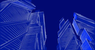 soyut mimari duvar kağıdı tasarımı, dijital konsept arkaplan