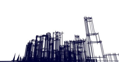 soyut mimari duvar kağıdı tasarımı, dijital konsept arkaplan