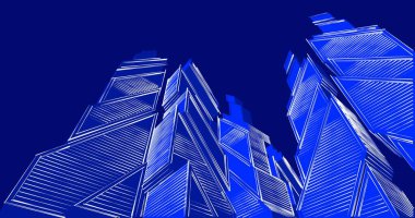 soyut mimari duvar kağıdı tasarımı, dijital konsept arkaplan