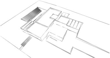 soyut mimari duvar kağıdı tasarımı, dijital konsept arkaplan