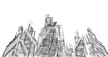 soyut mimari duvar kağıdı tasarımı, dijital konsept arkaplan