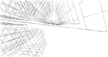 soyut mimari duvar kağıdı tasarımı, dijital konsept arkaplan