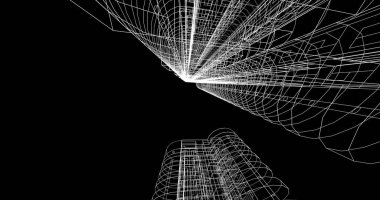 soyut mimari duvar kağıdı tasarımı, dijital konsept arkaplan