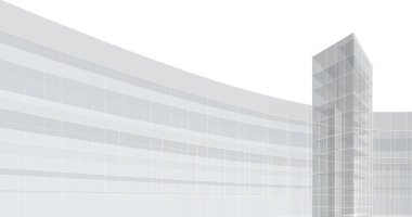 Mimari sanat konseptinde soyut çizgiler, minimum geometrik şekiller. 