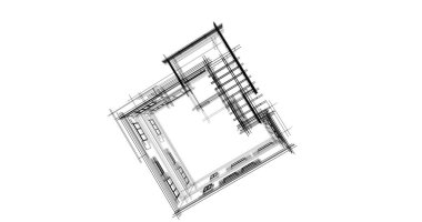 soyut mimari duvar kağıdı tasarımı, dijital konsept arkaplan