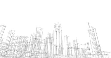 soyut mimari duvar kağıdı tasarımı, dijital konsept arkaplan