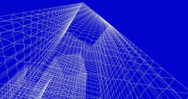 soyut mimari duvar kağıdı tasarımı, dijital konsept arkaplan