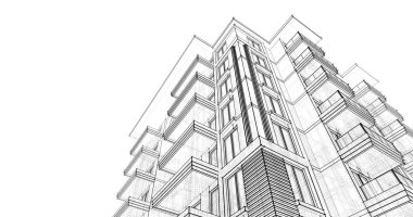 soyut mimari duvar kağıdı tasarımı, dijital konsept arkaplan