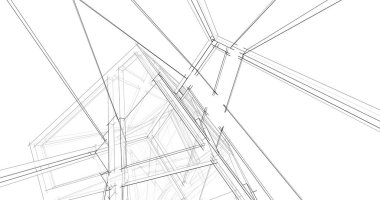 soyut mimari duvar kağıdı tasarımı, dijital konsept arkaplan