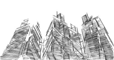 soyut mimari duvar kağıdı tasarımı, dijital konsept arkaplan