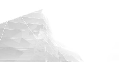 Mimari sanat konseptinde soyut çizgiler, minimum geometrik şekiller. 