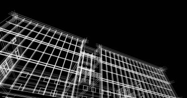 soyut mimari duvar kağıdı tasarımı, dijital konsept arkaplan