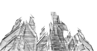 soyut mimari duvar kağıdı tasarımı, dijital konsept arkaplan