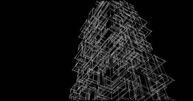 soyut mimari duvar kağıdı tasarımı, dijital konsept arkaplan