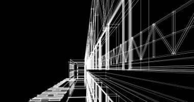 soyut mimari duvar kağıdı tasarımı, dijital konsept arkaplan