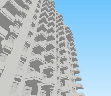 soyut mimari duvar kağıdı tasarımı, dijital konsept arkaplan