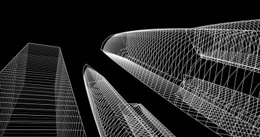 soyut mimari duvar kağıdı tasarımı, dijital konsept arkaplan