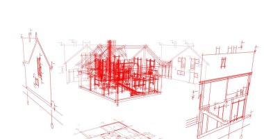 minimal geometrik şekiller, mimari çizgiler