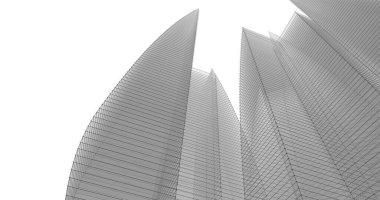 soyut mimari duvar kağıdı tasarımı, dijital konsept arkaplan