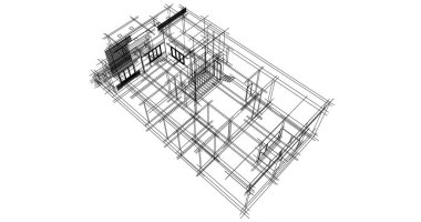 minimal geometrik şekiller, mimari çizgiler