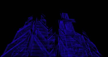 soyut mimari duvar kağıdı tasarımı, dijital konsept arkaplan