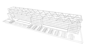 soyut mimari duvar kağıdı tasarımı, dijital konsept arkaplan