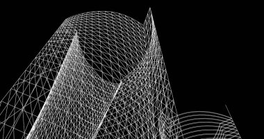 soyut mimari duvar kağıdı tasarımı, dijital konsept arkaplan