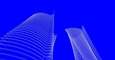 soyut mimari duvar kağıdı tasarımı, dijital konsept arkaplan