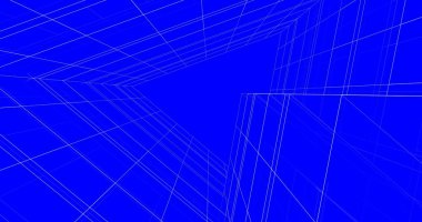 Mimari sanat konseptinde soyut çizgiler, minimum geometrik şekiller. 